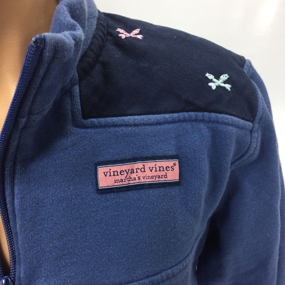 Vineyard Vines Solid Blue Pullover Sweatshirt S - image 4